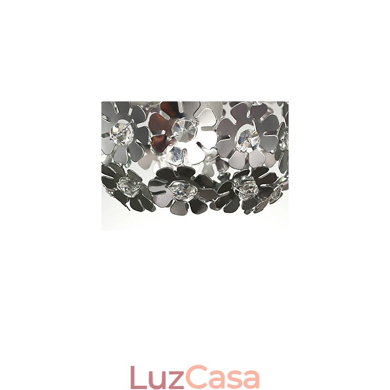 Luminária pendente moderna contemporânea em cristal globo estilo mini galvanizada