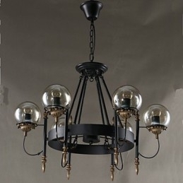 Lustre de vidro artístico redondo com esfera de feijão