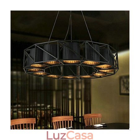 Luminária pendente de metal com pintura country vintage para garagem Luminária pendente de metal com pintura country vintage para garagem