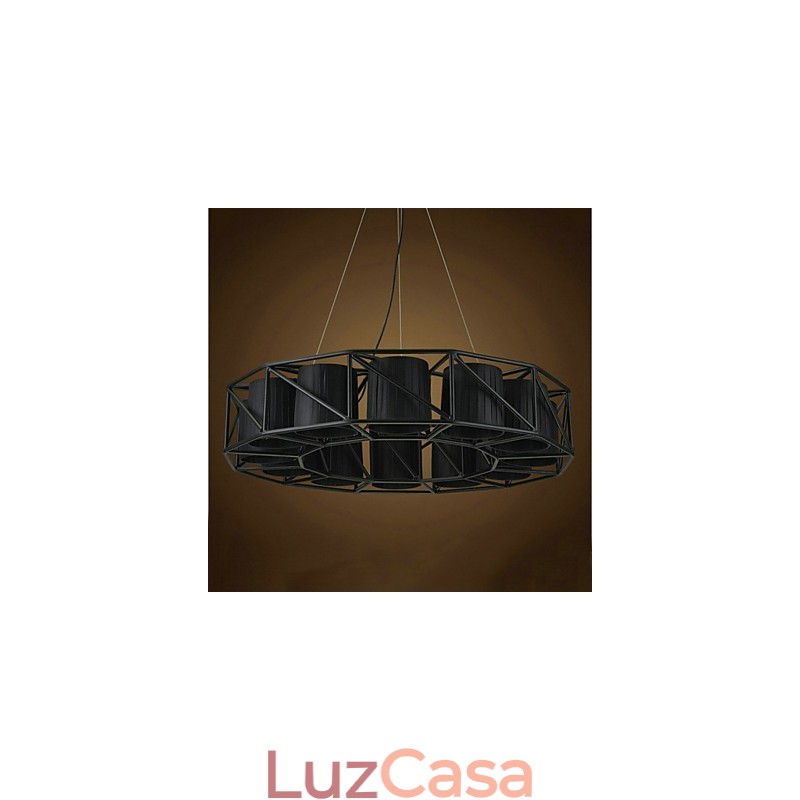 Luminária pendente de metal com pintura country vintage para garagem