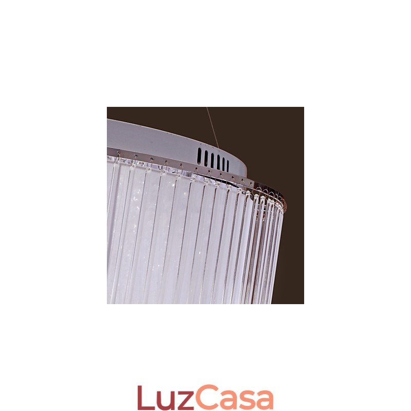 Moderno contemporâneo tambor cristal galvanizado pingente luz