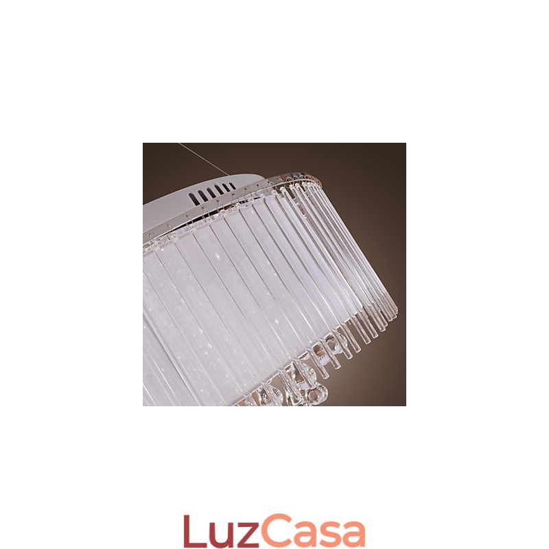 Moderno contemporâneo tambor cristal galvanizado pingente luz