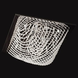 Lustre de cristal cromado clássico tradicional em metal