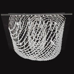 Lustre de cristal cromado clássico tradicional em metal