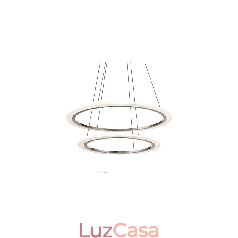 Luminárias pendentes de acrílico, lustre de teto suspenso, luminárias com 2 anéis