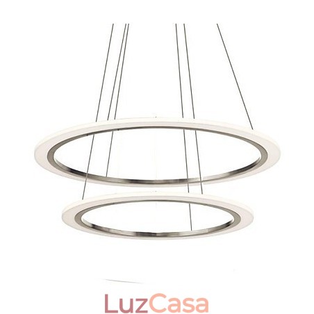 Luminárias pendentes de acrílico, lustre de teto suspenso, luminárias com 2 anéis