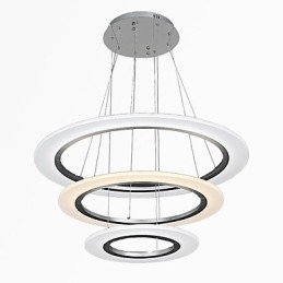3 anéis DIY forma acrílico pingente luz teto lâmpadas lustre luminárias com