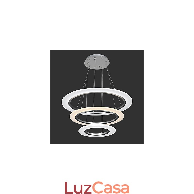 3 anéis DIY forma acrílico pingente luz teto lâmpadas lustre luminárias com