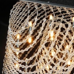 Lustre de cristal cromado clássico tradicional em metal