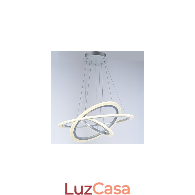 3 Anel DIY Forma Acrílico Pingente Luz Teto Lâmpadas Lustre Iluminação