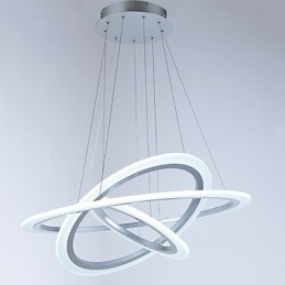 3 Anel DIY Forma Acrílico Pingente Luz Teto Lâmpadas Lustre Iluminação
