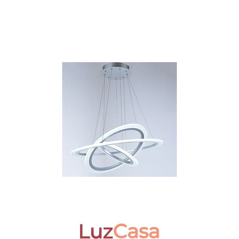 3 Anel DIY Forma Acrílico Pingente Luz Teto Lâmpadas Lustre Iluminação