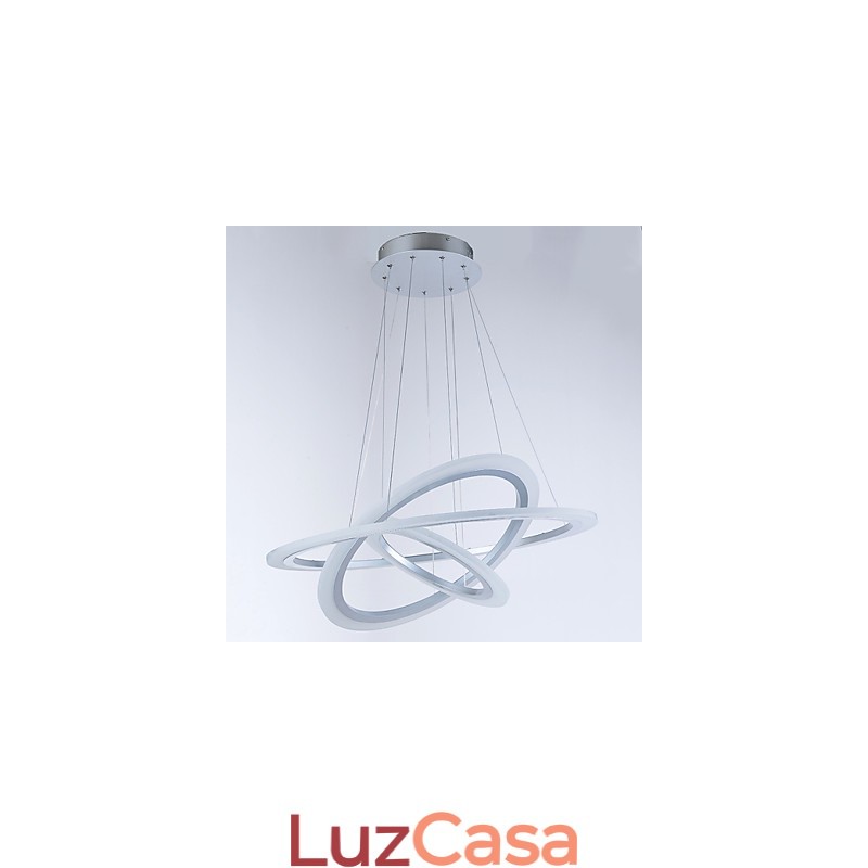 3 Anel DIY Forma Acrílico Pingente Luz Teto Lâmpadas Lustre Iluminação