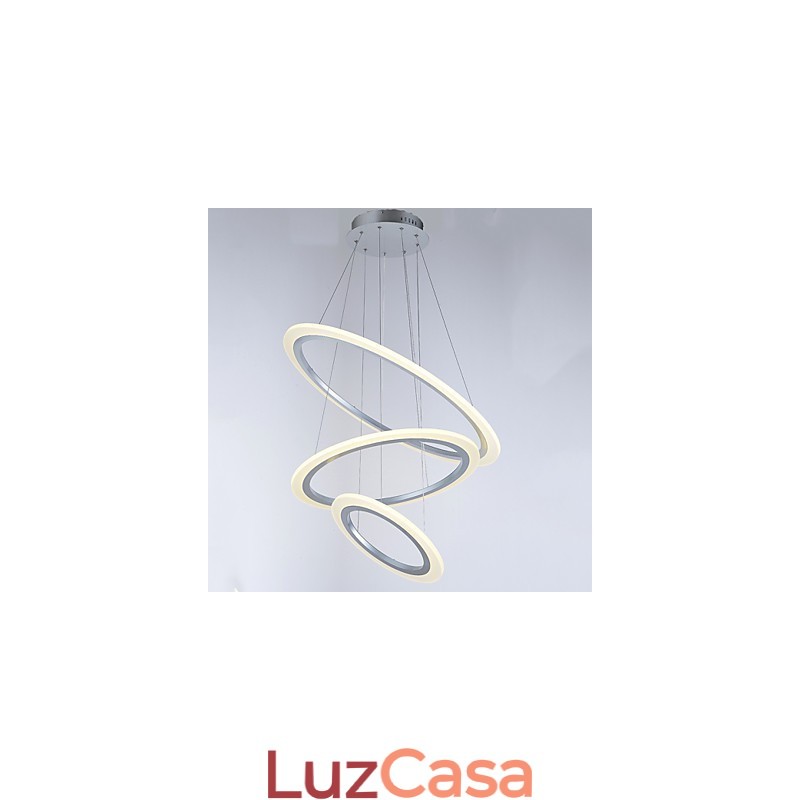 3 Anel DIY Forma Acrílico Pingente Luz Teto Lâmpadas Lustre Iluminação