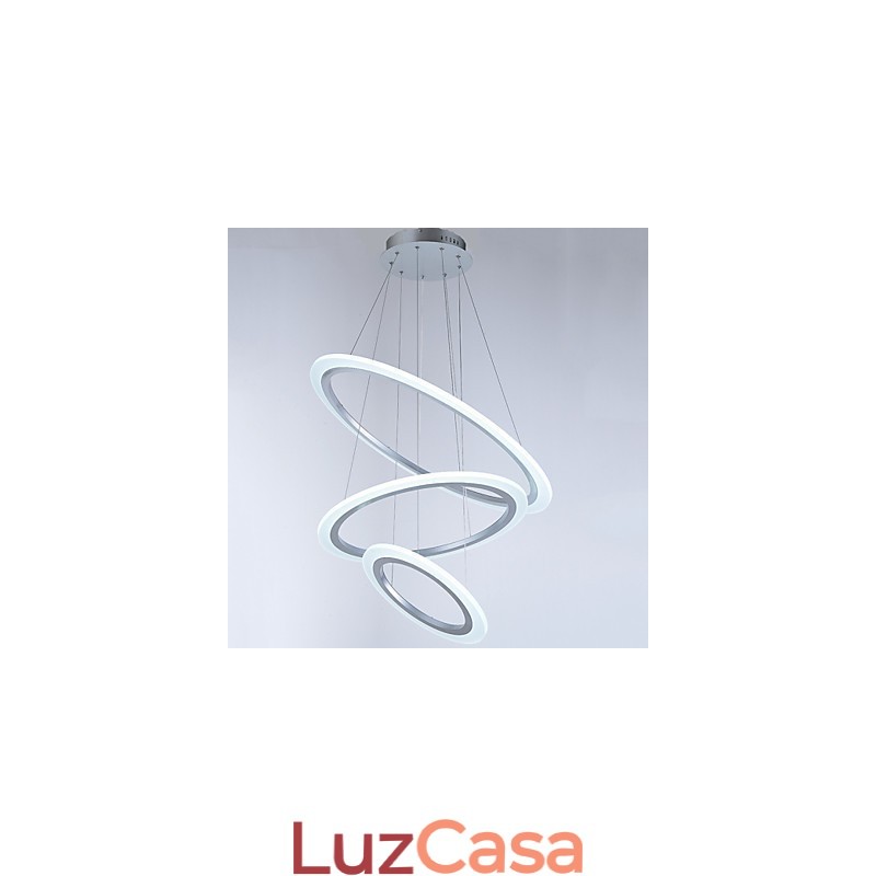 3 Anel DIY Forma Acrílico Pingente Luz Teto Lâmpadas Lustre Iluminação