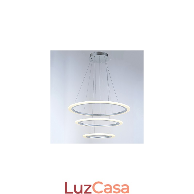 3 Anel DIY Forma Acrílico Pingente Luz Teto Lâmpadas Lustre Iluminação