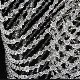 Lustre de cristal cromado clássico tradicional em metal