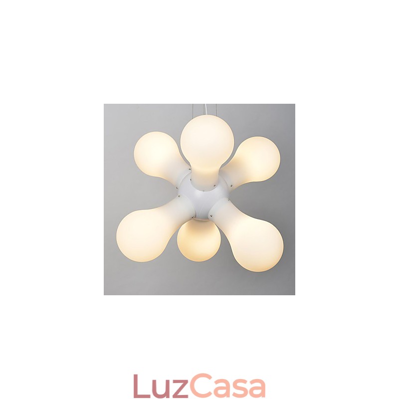 Luminária pendente de vidro simples