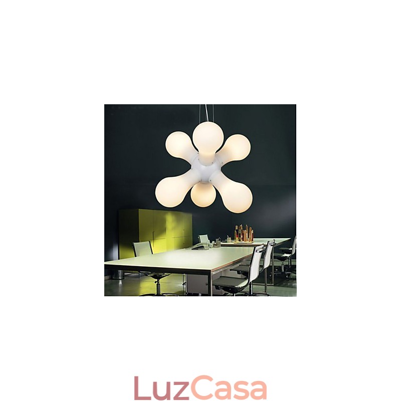 Luminária pendente de vidro simples