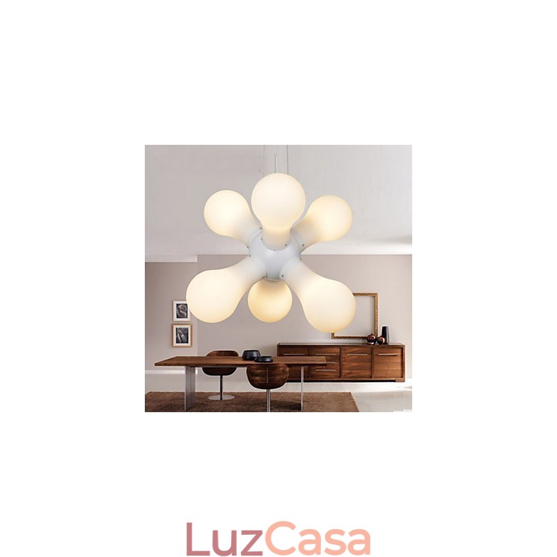 Luminária pendente de vidro simples