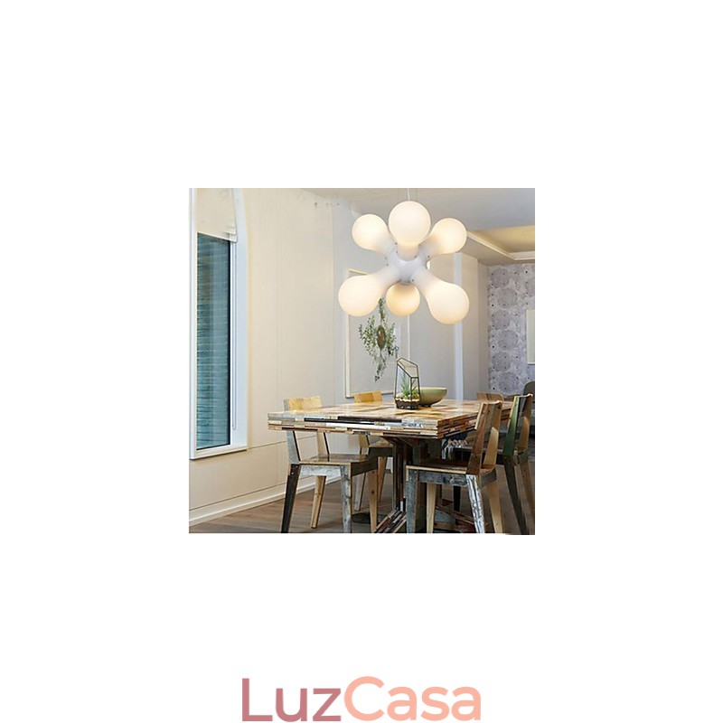 Luminária pendente de vidro simples