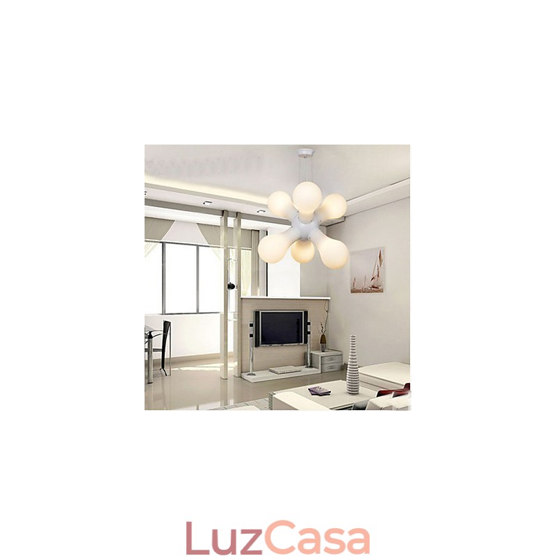 Luminária pendente de vidro simples