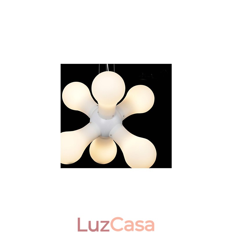 Luminária pendente de vidro simples