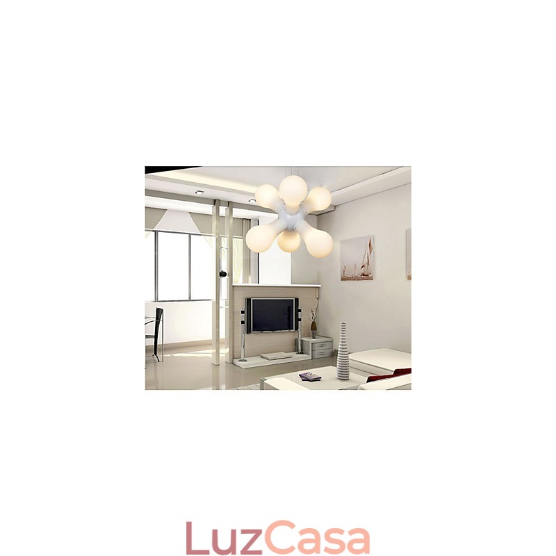 Luminária pendente de vidro simples