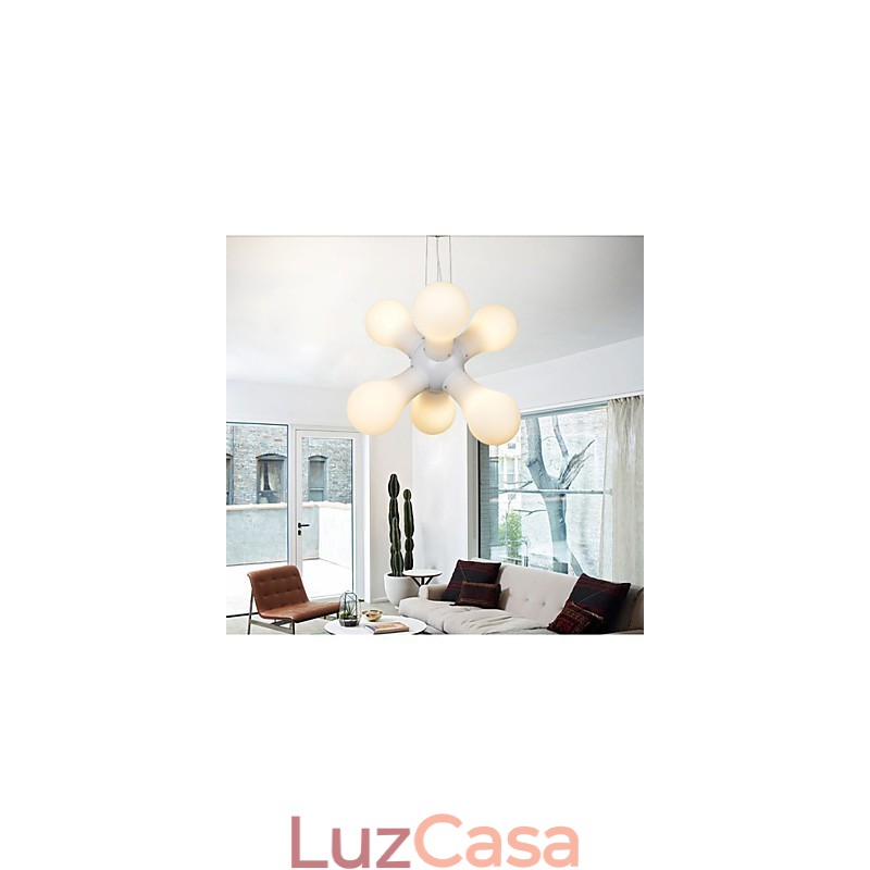 Luminária pendente de vidro simples