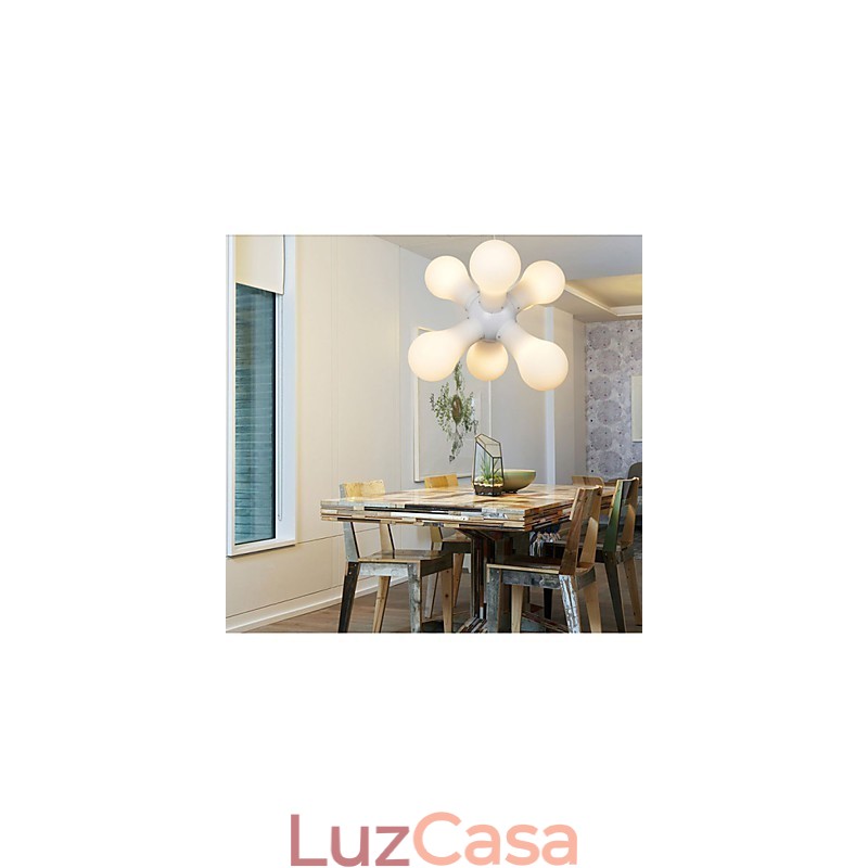 Luminária pendente de vidro simples