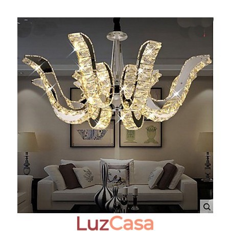 Lâmpada de cristal moderna, luxuosa, vela, luminária pendente de cristal Lâmpada de cristal moderna, luxuosa, vela, luminária pendente de cristal