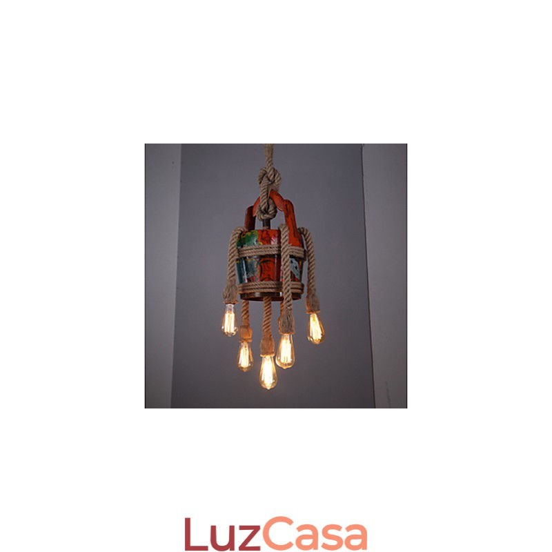 Lustre American Country Hemp Pavilion Lustre Padrão Retro De Produtos Patenteados