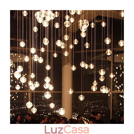 All Over The Sky Star Bocci Droplight Aurora Borealis Lâmpada de cristal de vidro moderna All Over The Sky Star Bocci Droplight Aurora Borealis Lâmpada de cristal de vidro moderna