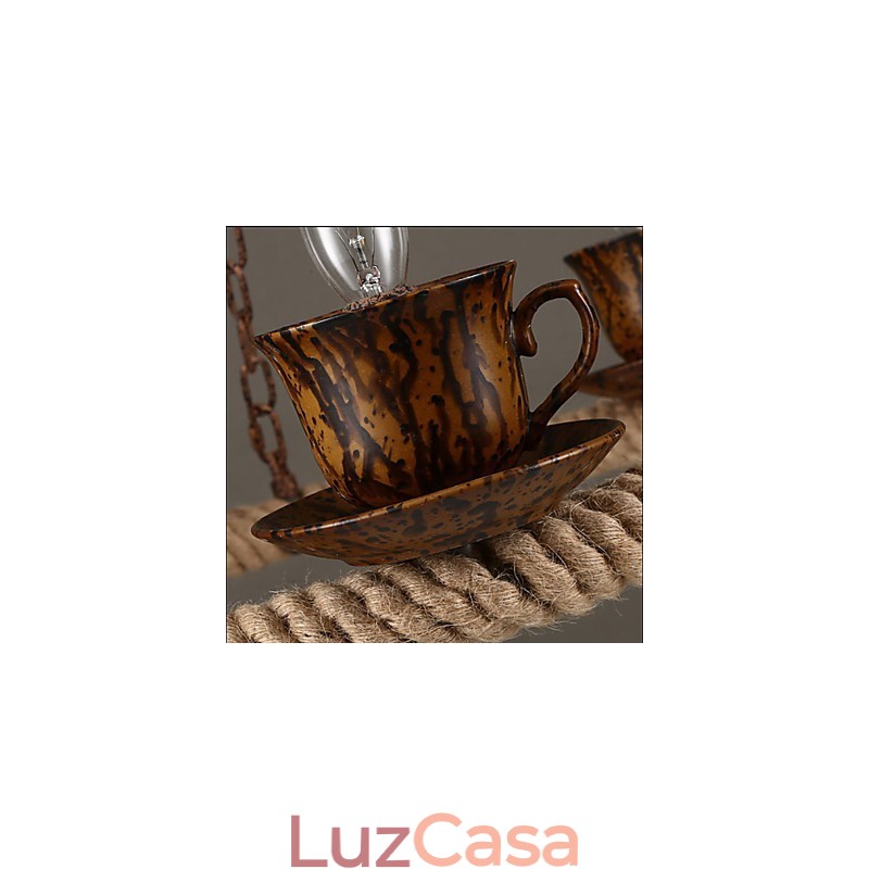 Lustre de corda de vento da indústria cerâmica Lustre RetroLron Simples