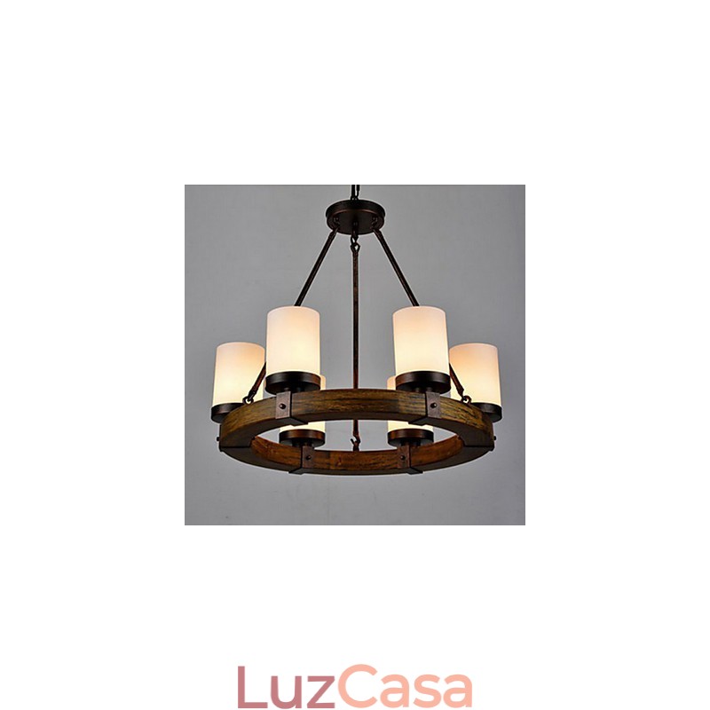 Lustre de madeira antigo vintage