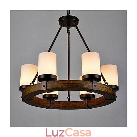 Lustre de madeira antigo vintage