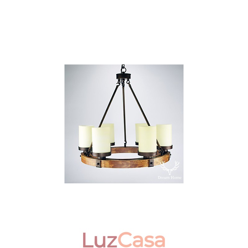 Lustre de madeira antigo vintage