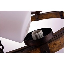 Lustre de madeira antigo vintage