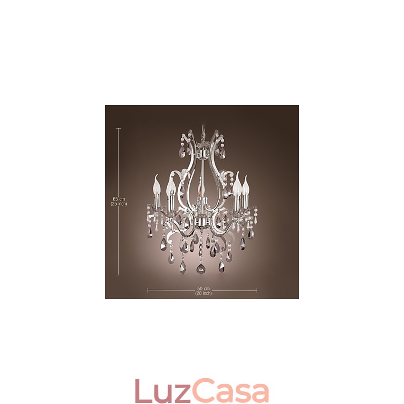 Lustre cromado clássico tradicional