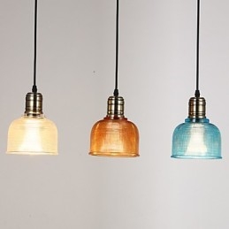 Lustre nórdico pequeno de vitral restaurando formas antigas