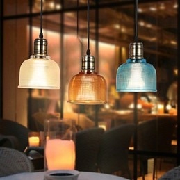 Lustre nórdico pequeno de vitral restaurando formas antigas