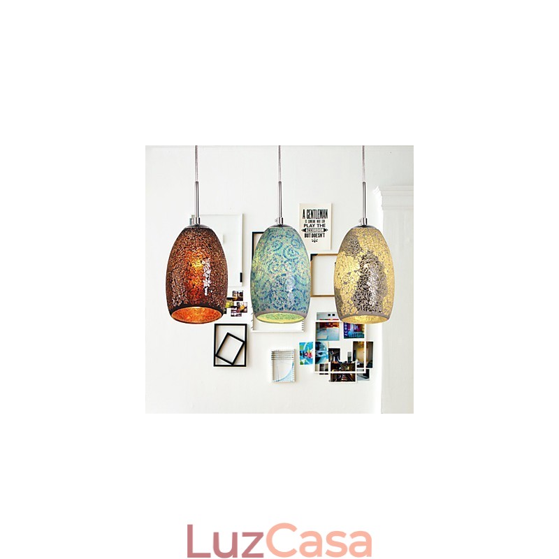 Luminária pendente de metal com pintura vintage clássica tradicional