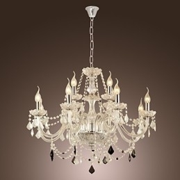 Lustre de vidro galvanizado de cristal rústico Lodge