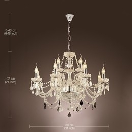 Lustre de vidro galvanizado de cristal rústico Lodge