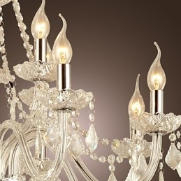Lustre de vidro galvanizado de cristal rústico Lodge