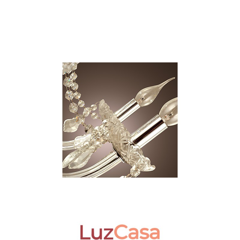 Lustre de vidro galvanizado de cristal rústico Lodge