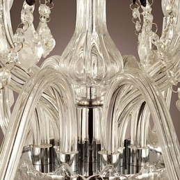 Lustre de vidro galvanizado de cristal rústico Lodge