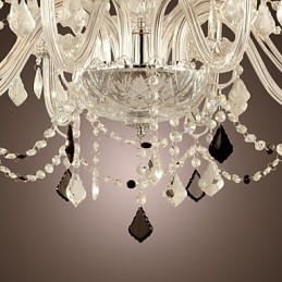Lustre de vidro galvanizado de cristal rústico Lodge