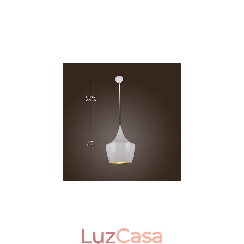 Luminária pendente de metal com pintura retrô country contemporânea moderna