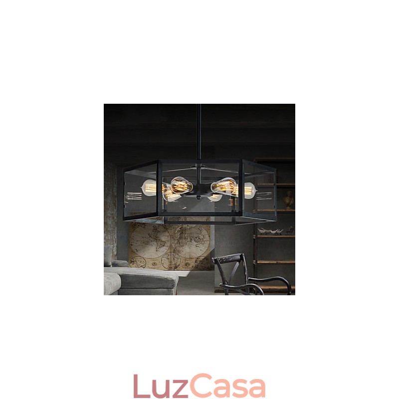 Luminárias pendentes estilo mini retrô garagem metal